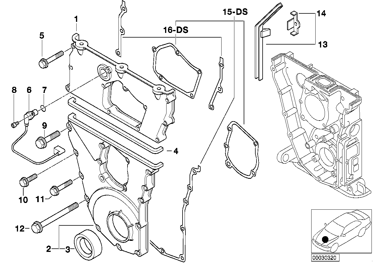 BMW 12141743072 - Датчик импульсов, коленвал parts5.com