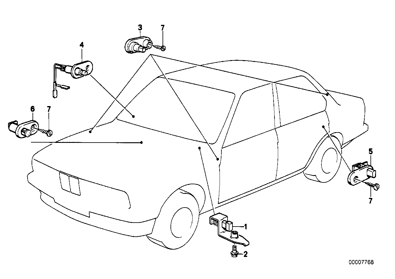 BMW 61 31 1 362 792 - Выключатель, контакт двери parts5.com