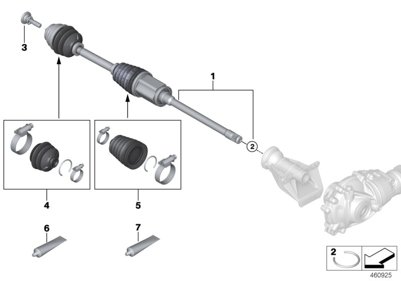 BMW 31608639520 - Шарнирный комплект, ШРУС, приводной вал parts5.com