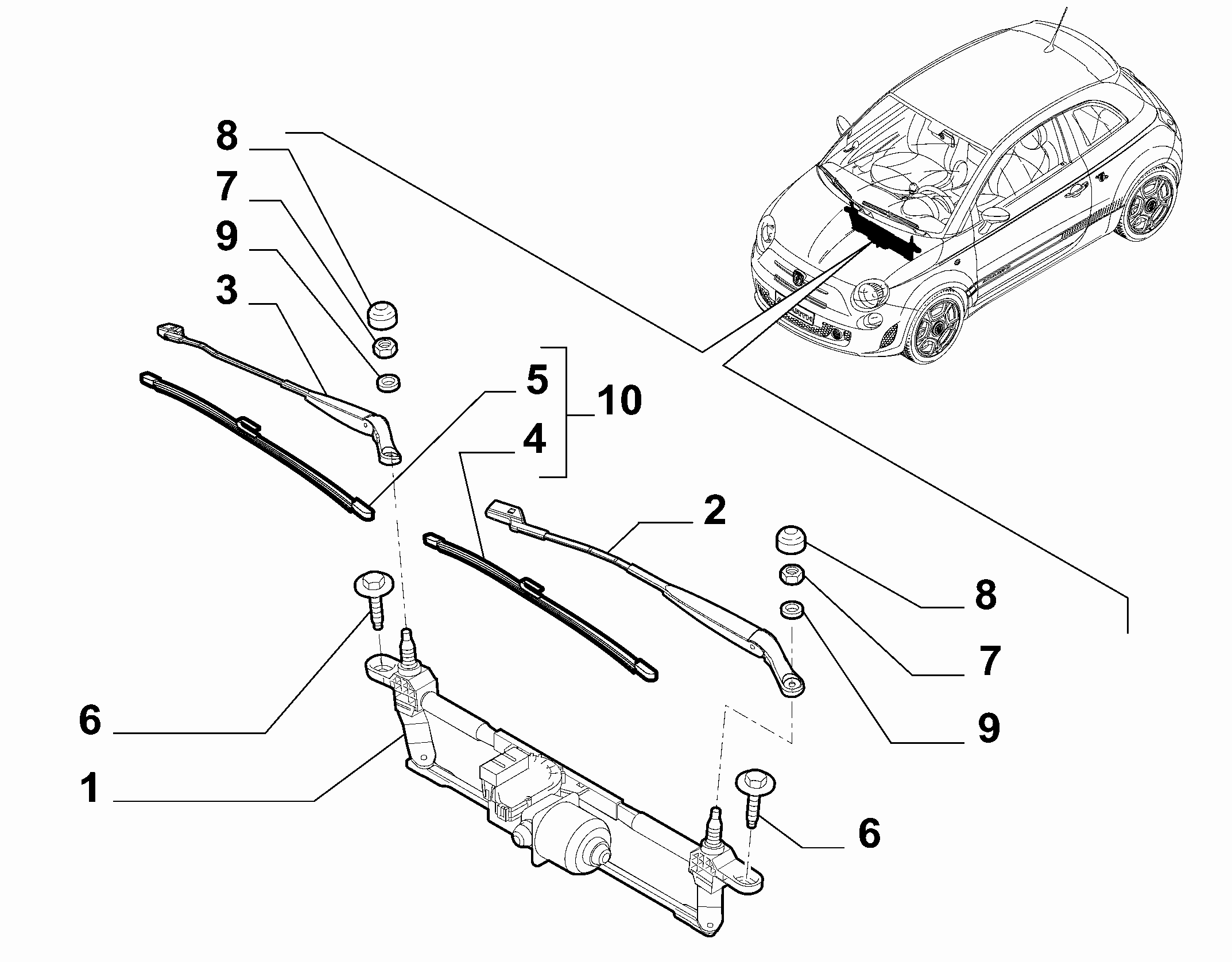 FIAT 51787565 - Система очистки окон parts5.com