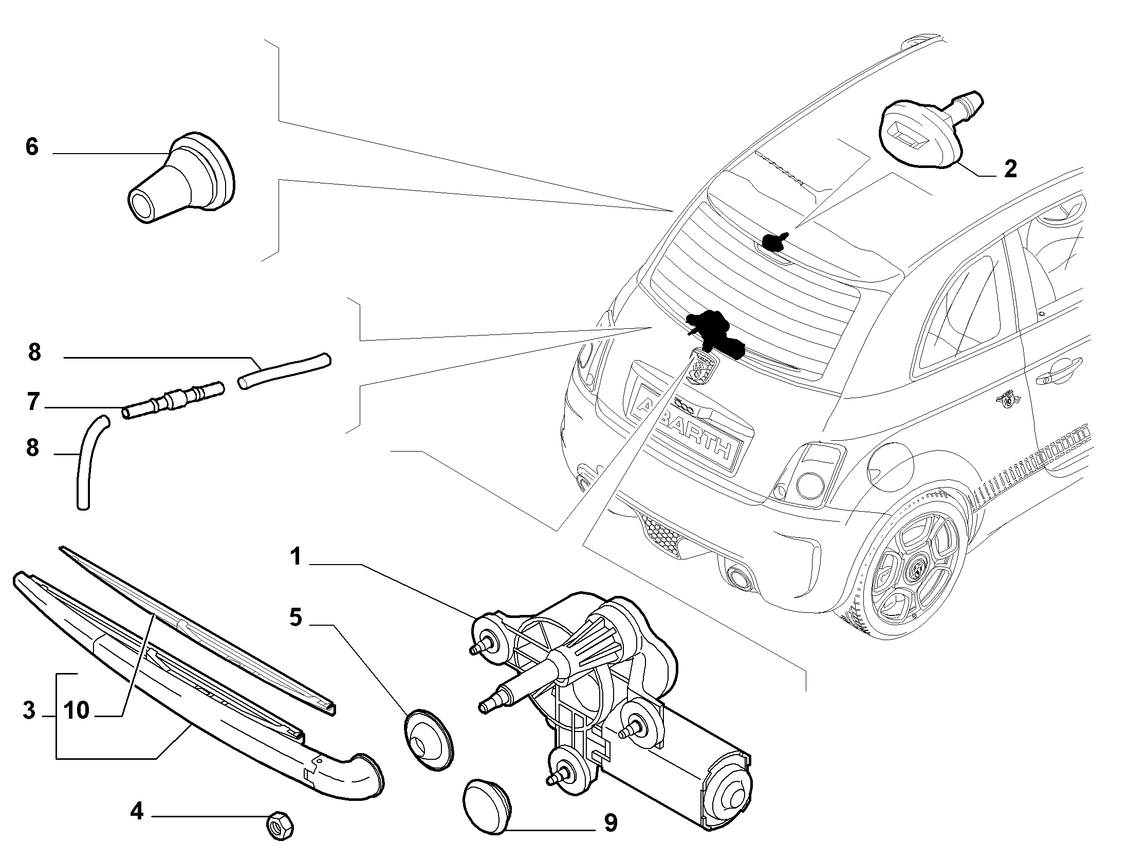 Abarth 71751023 - Щетка стеклоочистителя parts5.com
