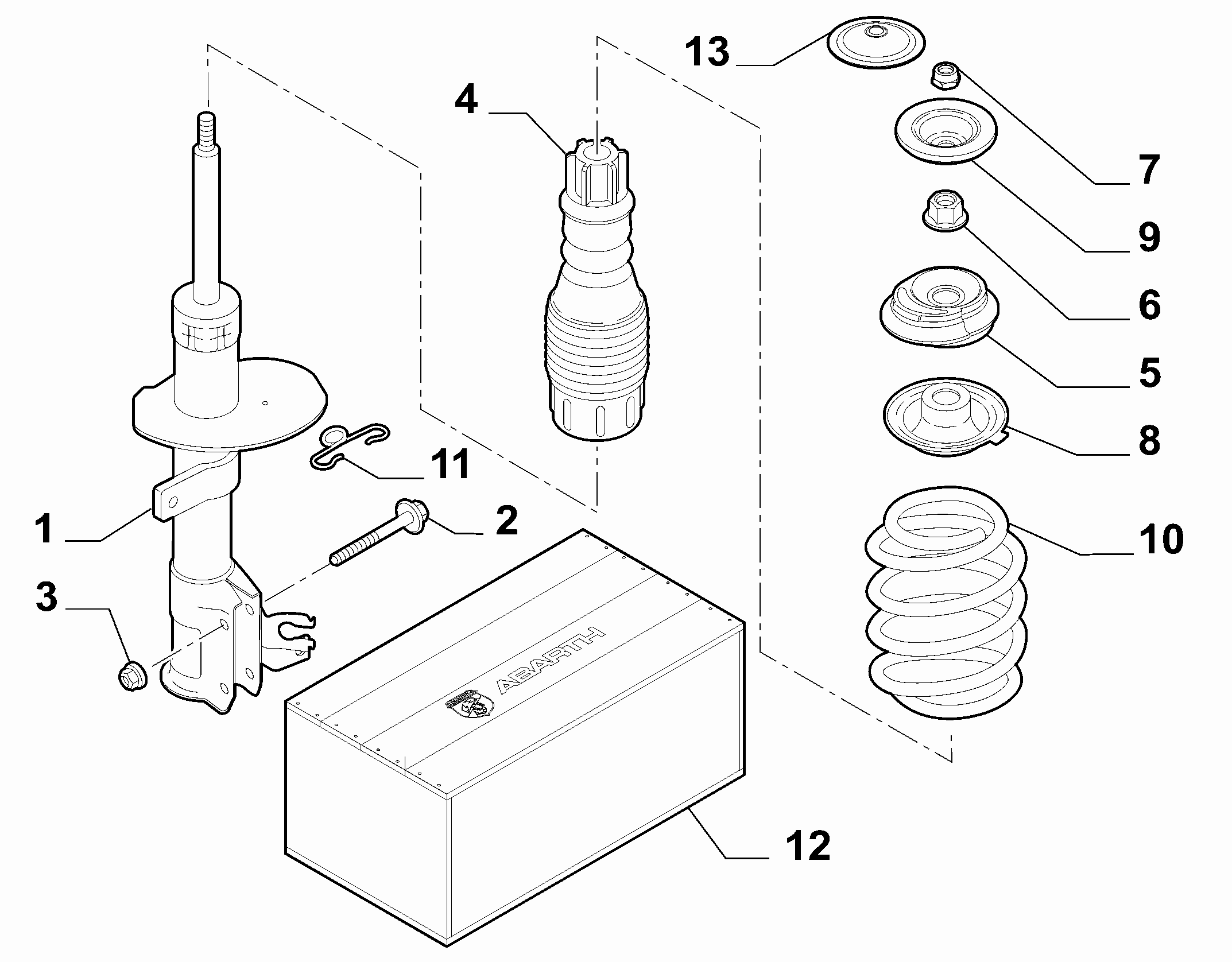 Abarth 51856857 - Опора стойки амортизатора, подушка parts5.com