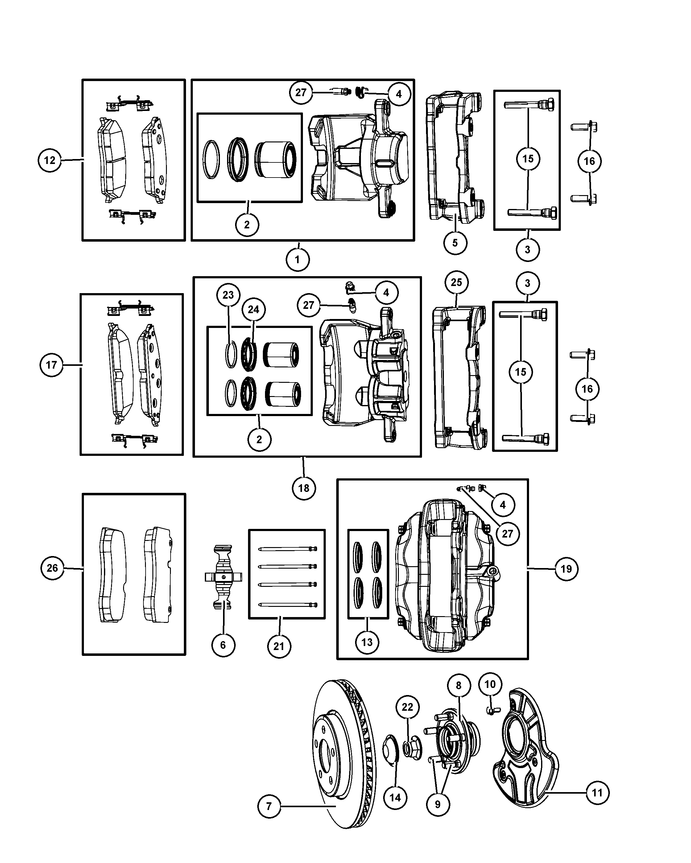 Chrysler 5174 311AC - Тормозные колодки, дисковые, комплект parts5.com