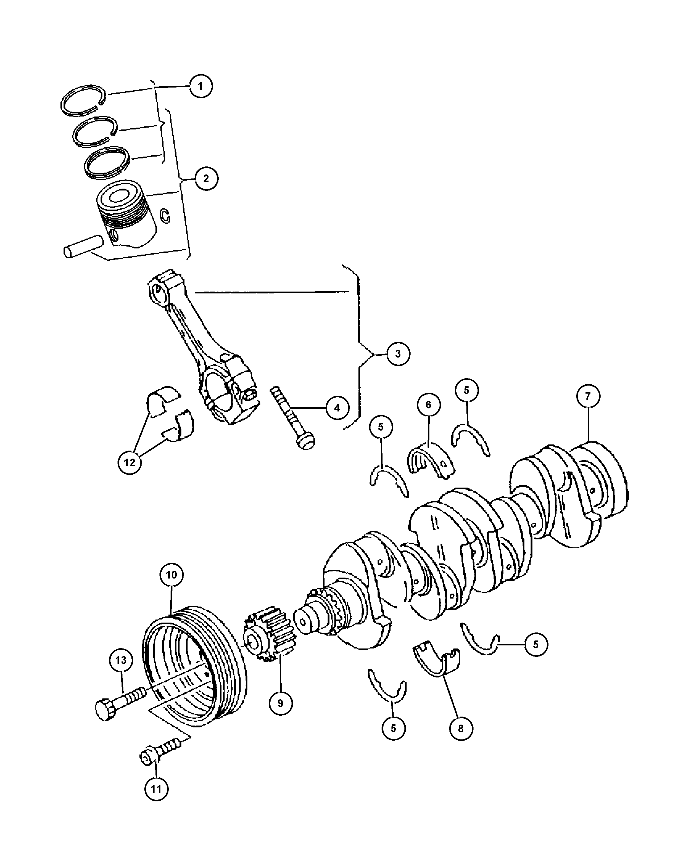 Jeep 68001 304AA - Шкив коленчатого вала parts5.com