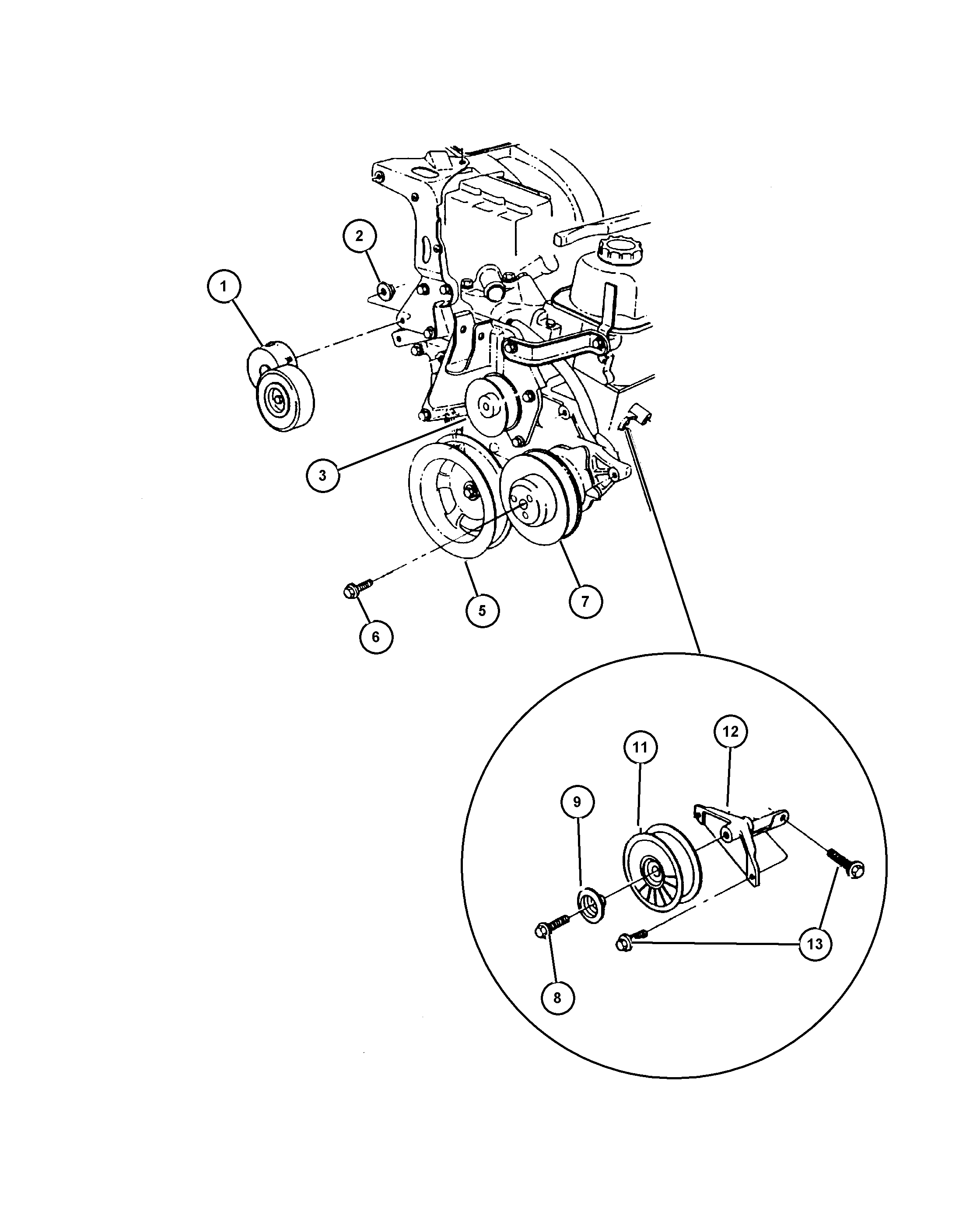 Chrysler 4612 894AC - Направляющий ролик, поликлиновый ремень parts5.com