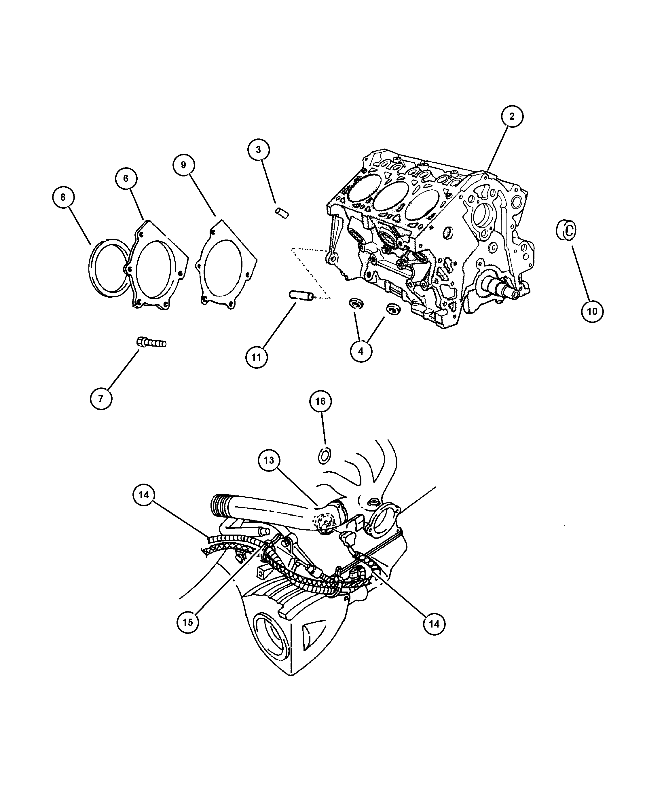 Chrysler 4897 759AB - Комплект прокладок, блок-картер двигателя parts5.com