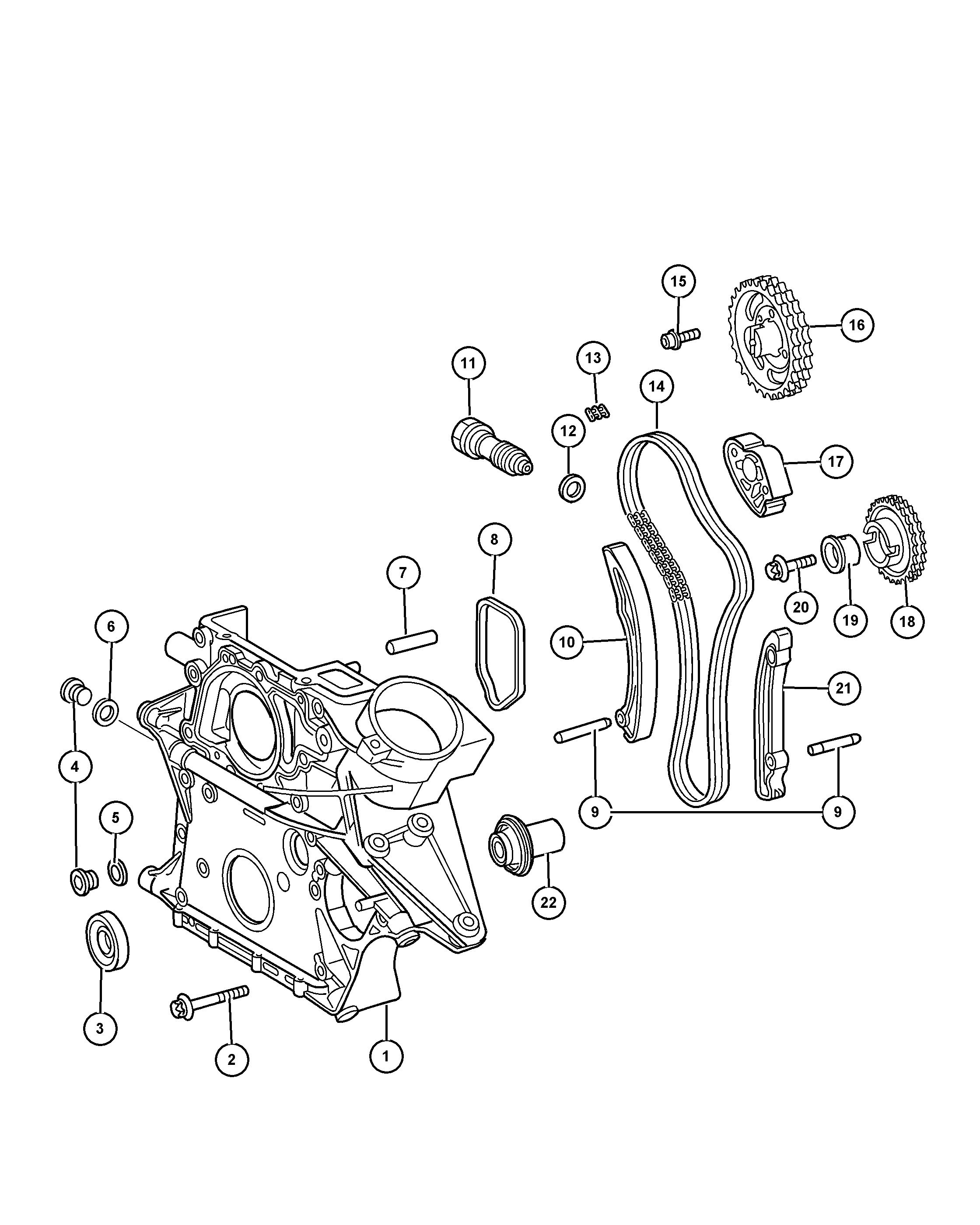 Jeep 5080 100AA - Планка успокоителя, цепь привода parts5.com