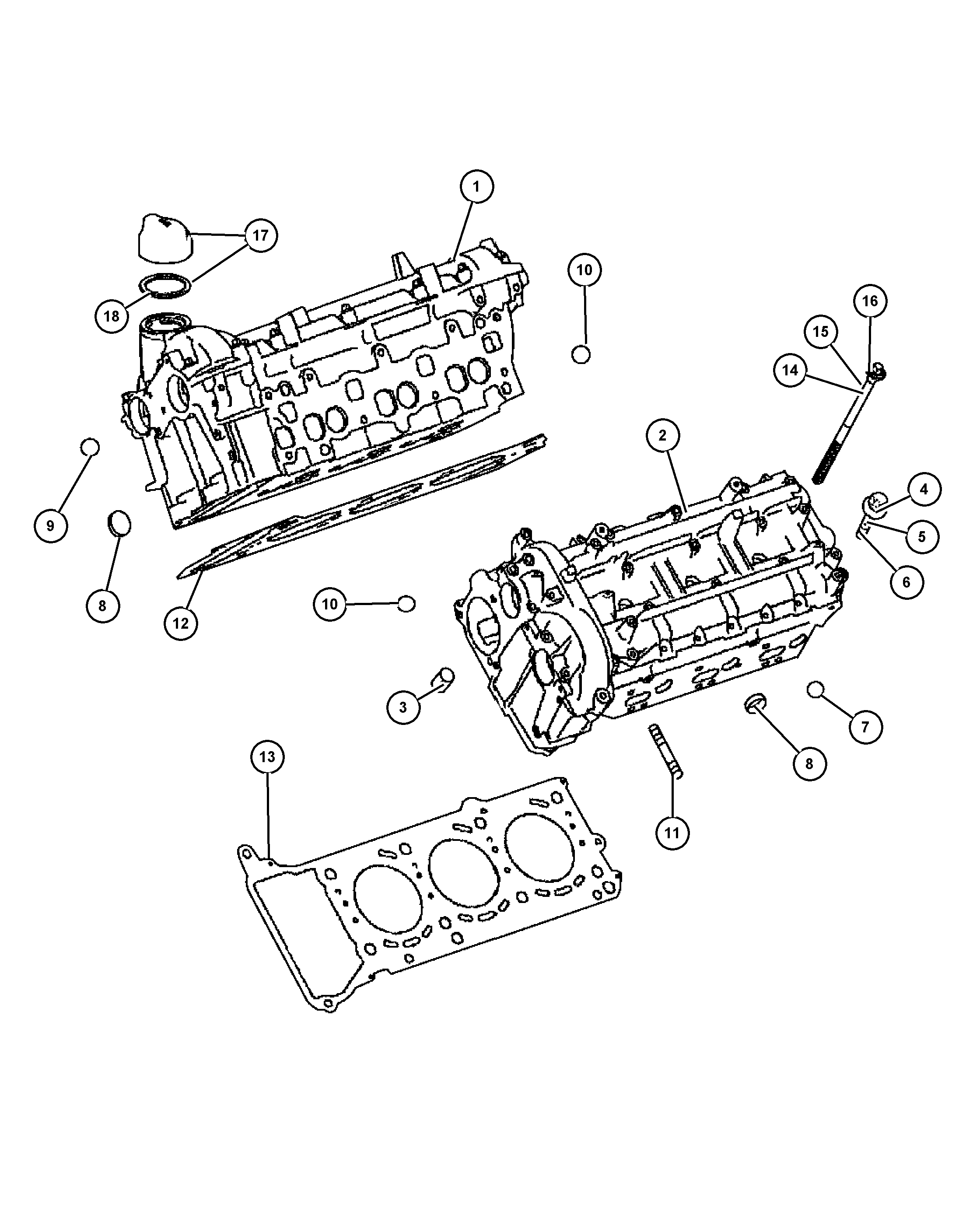 Jeep 5175 444AA - Прокладка, головка цилиндра parts5.com