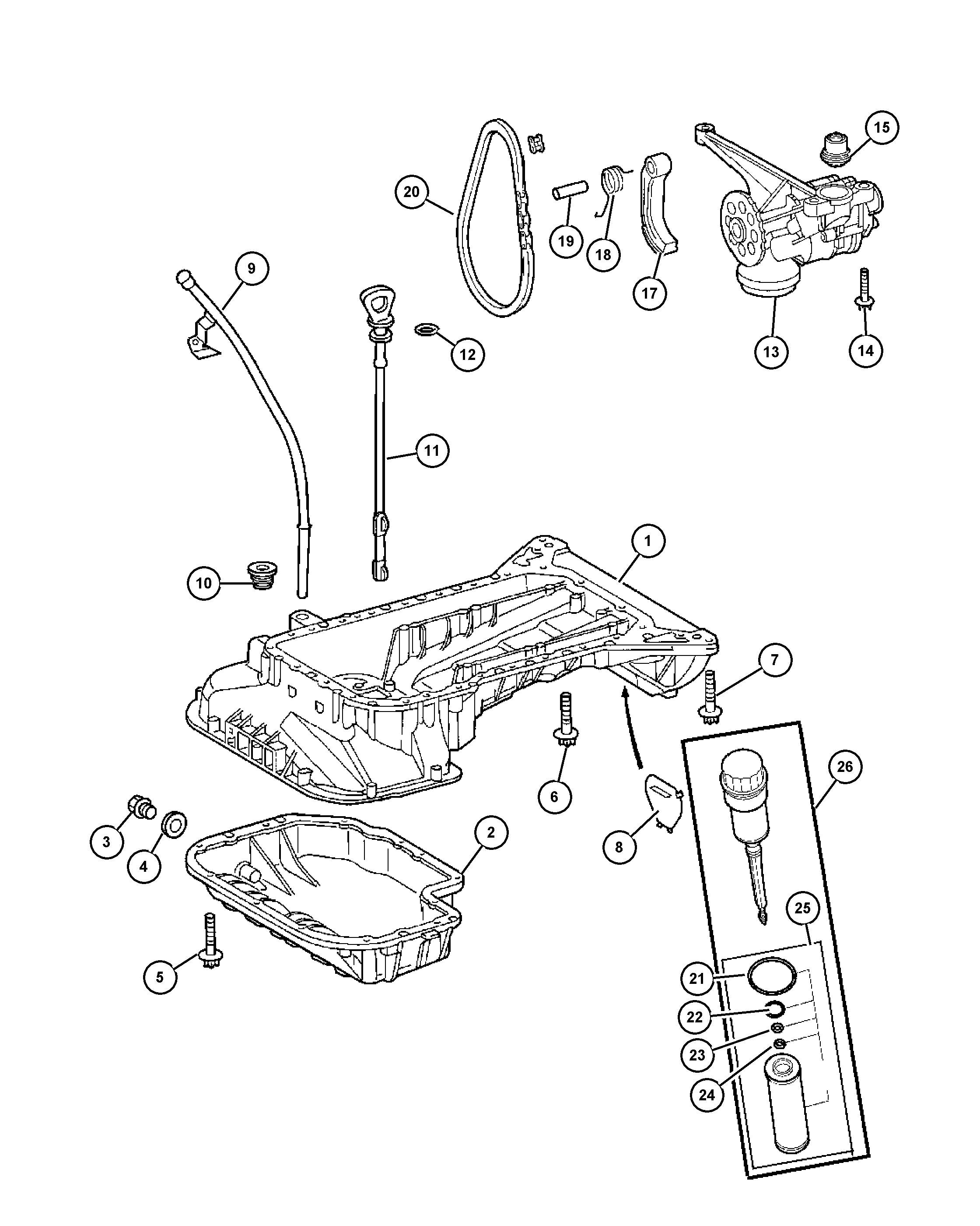 Chrysler 5073 946AA - Уплотнительное кольцо, резьбовая пробка маслосливного отверстия parts5.com