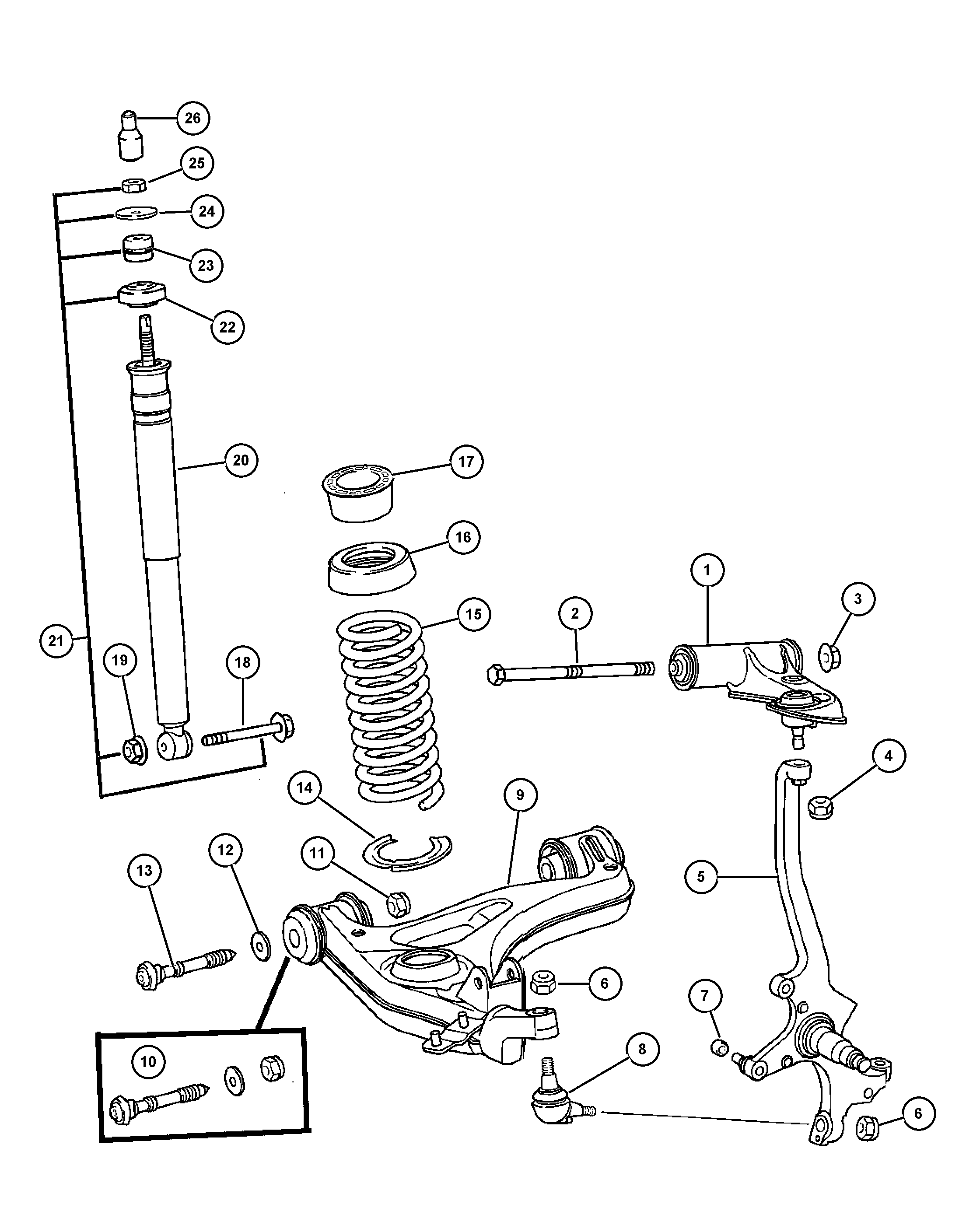 Chrysler 5101 056AA - Рычаг подвески колеса parts5.com