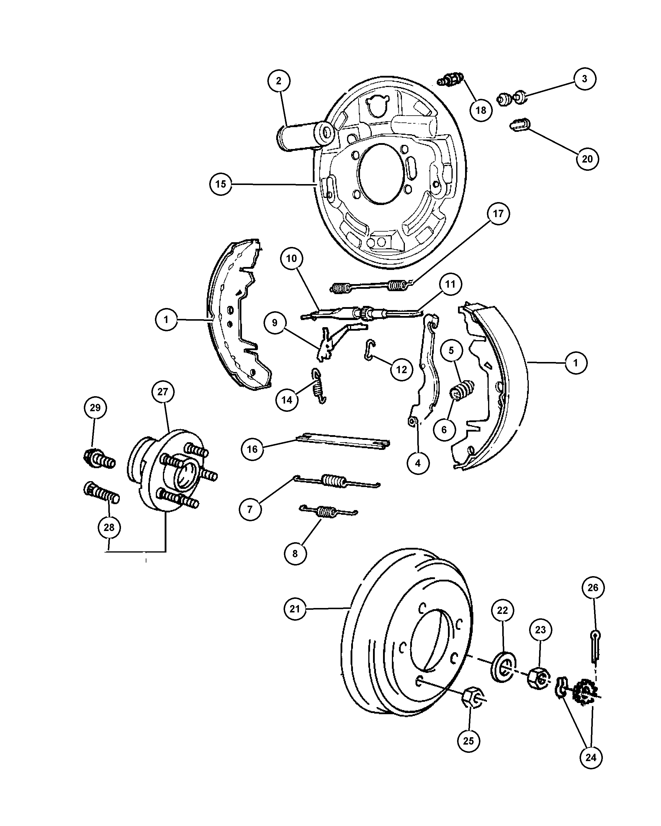 TOYOTA 4883 833AA - Комплект тормозных колодок, барабанные parts5.com