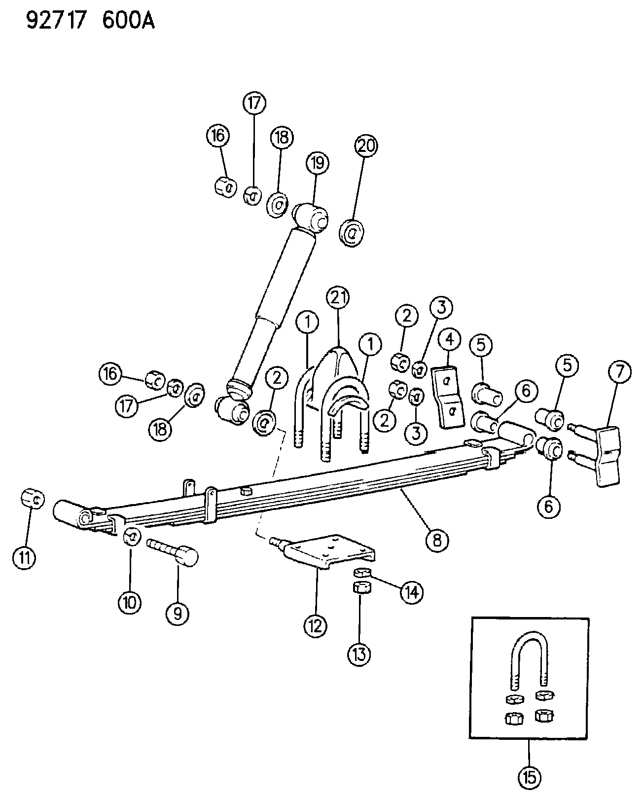 Mitsubishi MB11 1070 - Втулка, листовая рессора parts5.com