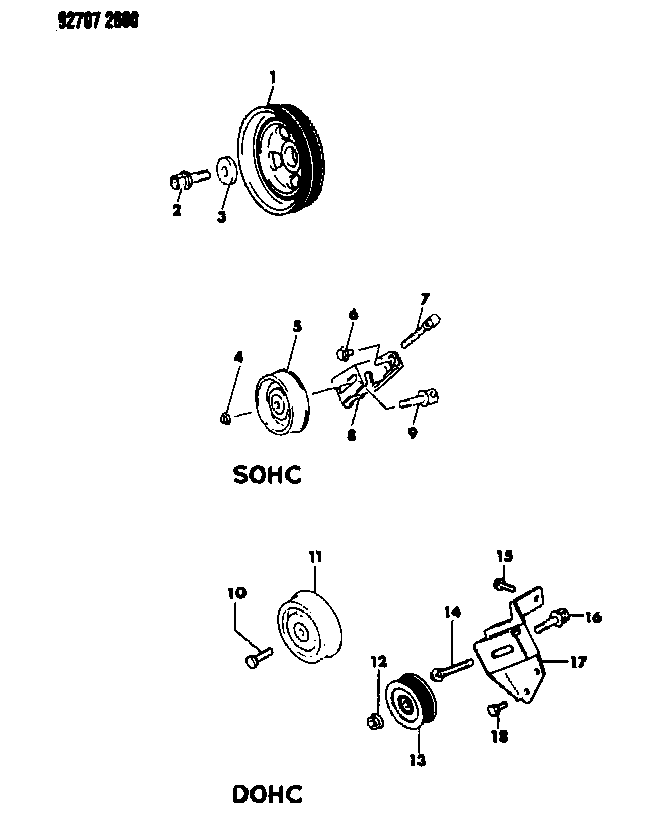 Mitsubishi MD16 6381 - Направляющий ролик, поликлиновый ремень parts5.com