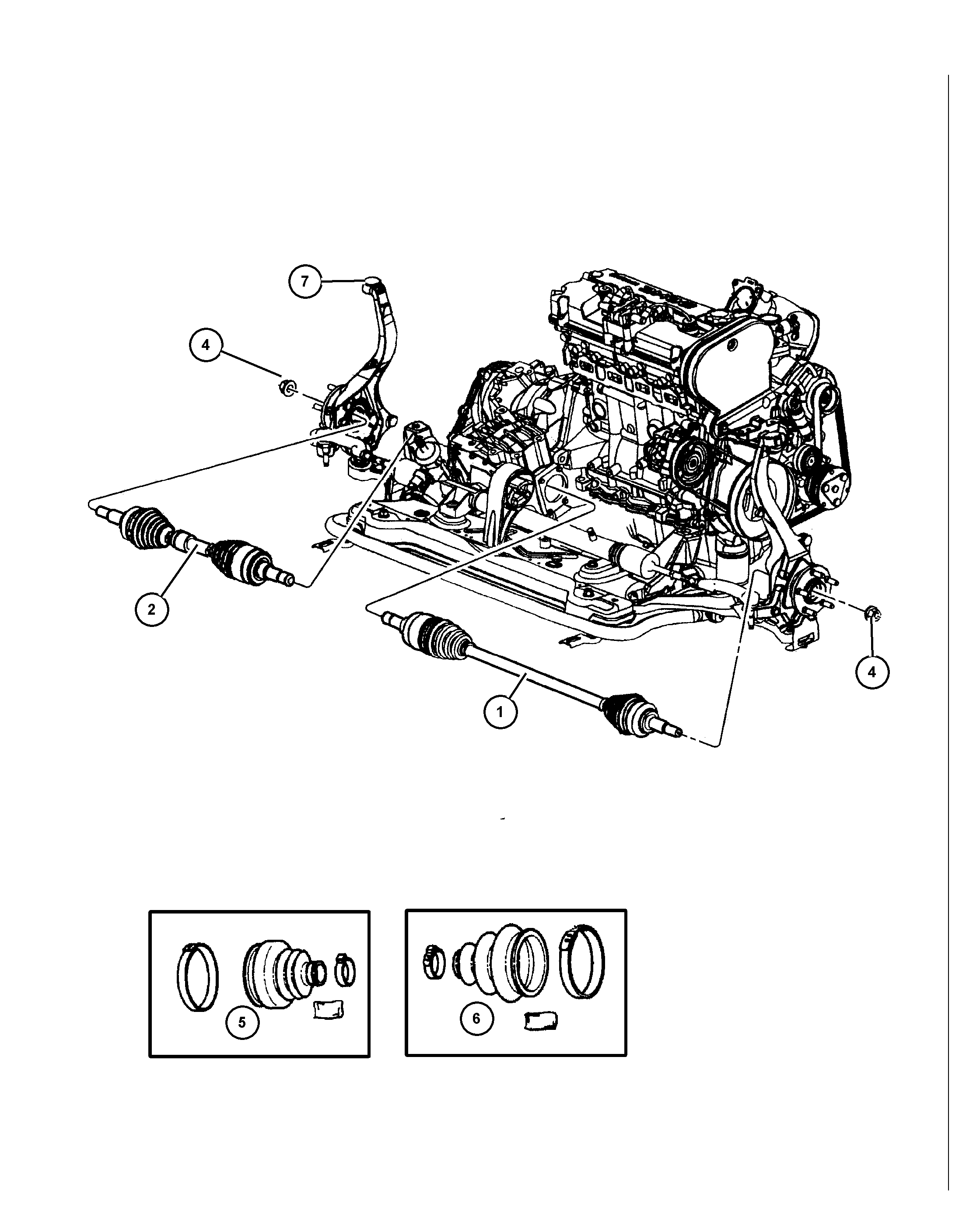 Chrysler 5017 654AA - Шарнирный комплект, ШРУС, приводной вал parts5.com