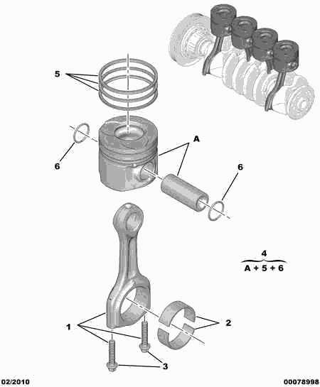 PEUGEOT (DF-PSA) 0628 V2 - Поршень parts5.com