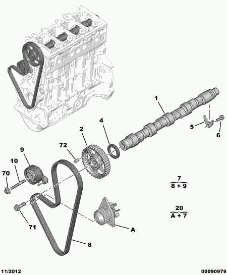 CITROËN/PEUGEOT 0831 S1 - Комплект ремня ГРМ parts5.com