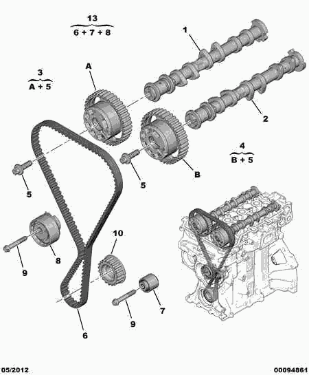 CITROËN 16 086 842 80 - Комплект ремня ГРМ parts5.com