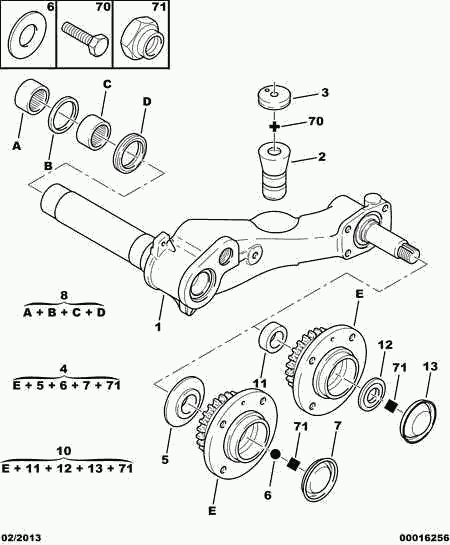 CITROËN 5132.62 - Ремонтный комплект, рычаг подвески parts5.com