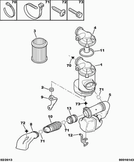 CITROËN 1444 A7 - Воздушный фильтр parts5.com