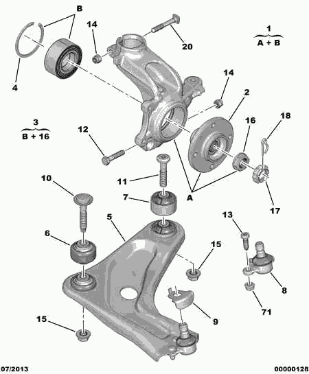 PEUGEOT 96 770 514 80 - Сайлентблок, рычаг подвески колеса parts5.com