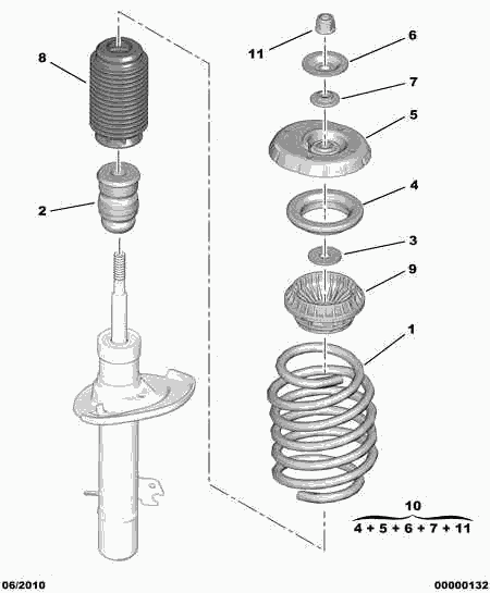 CITROËN 5031 F2 - Опора стойки амортизатора, подушка parts5.com