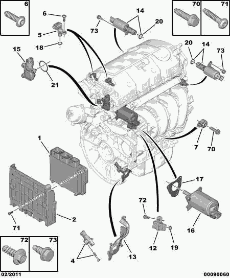 PEUGEOT 1920 LY - Регулировочн. элемент, эксцентр. вал (вариац. ход клапана) parts5.com