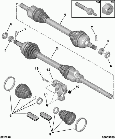 CITROËN 3272.ZL - Приводной вал parts5.com