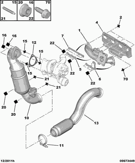 PEUGEOT (DF-PSA) 1706 P8 - Труба выхлопного газа parts5.com