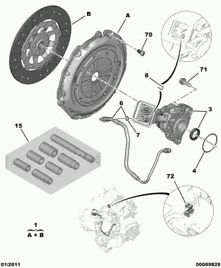 CITROËN 2052.P5 - Комплект сцепления parts5.com