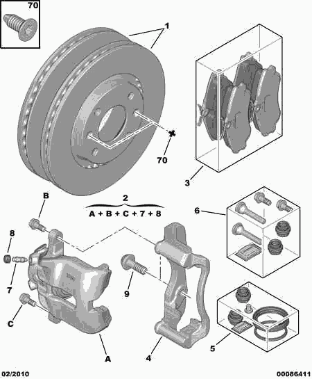 CITROËN 4253 80 - Тормозные колодки, дисковые, комплект parts5.com