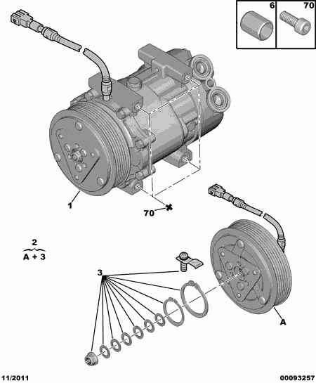 PEUGEOT 6453.CL - Компрессор кондиционера parts5.com