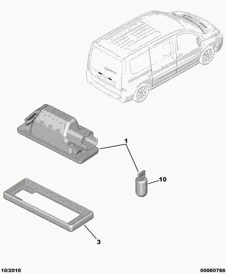 PEUGEOT 6340 G9 - Фонарь освещения номерного знака parts5.com