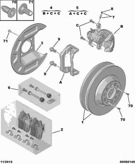 CITROËN 4401 L0 - Тормозной суппорт parts5.com