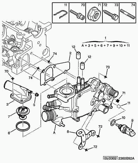 DS 1336 W7 - Термостат, охлаждающая жидкость parts5.com