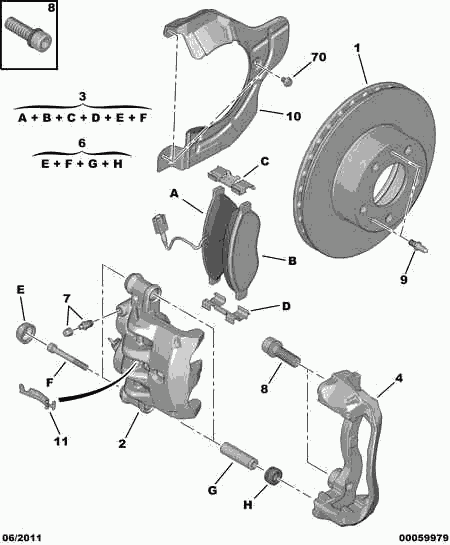 PEUGEOT 4439 39 - Ремкомплект, тормозной суппорт parts5.com