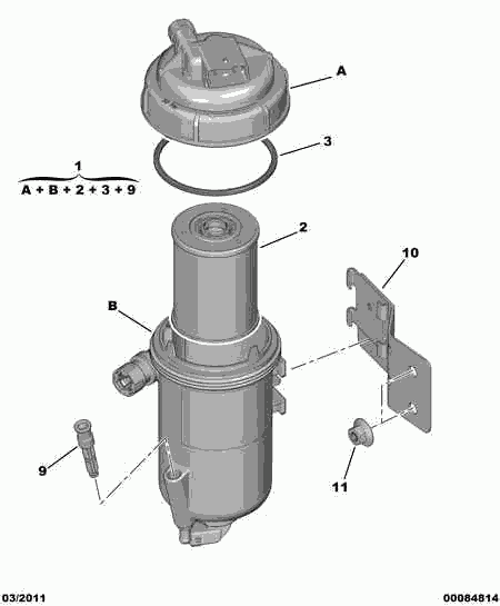 PEUGEOT 16 064 505 80 - Топливный фильтр parts5.com