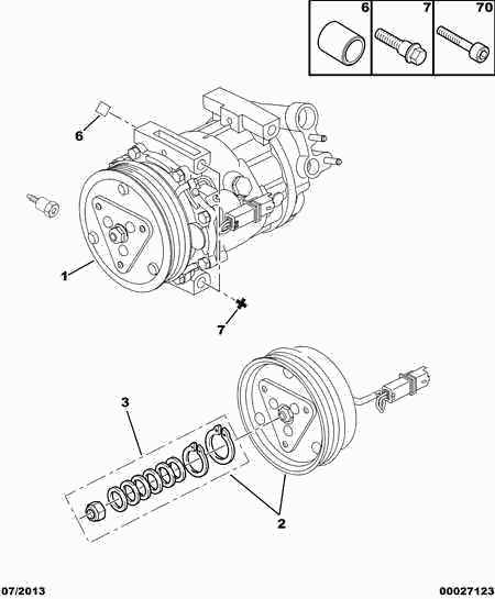 CITROËN 6453.VF - Compressor, air conditioning parts5.com