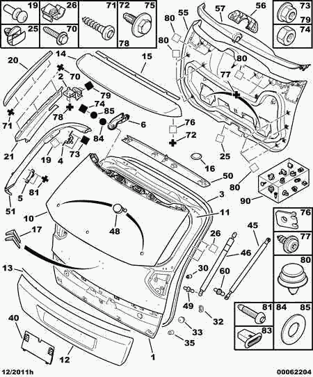 CITROËN/PEUGEOT 8565.53 - Зажим, молдинг / защитная накладка parts5.com