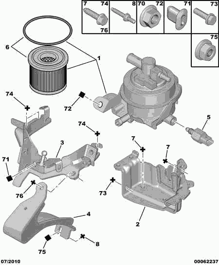 CITROËN 1906 90 - Топливный фильтр parts5.com