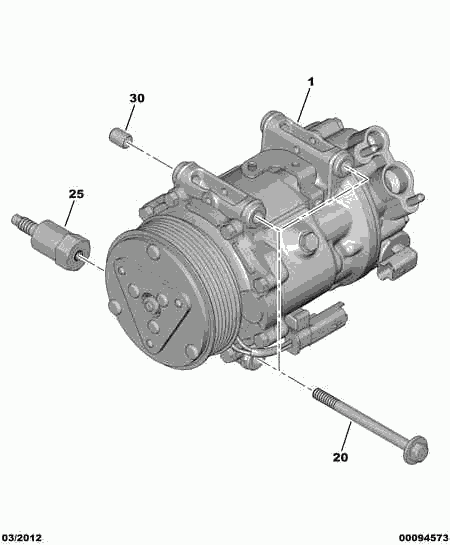 PEUGEOT 6453.RV - Компрессор кондиционера parts5.com