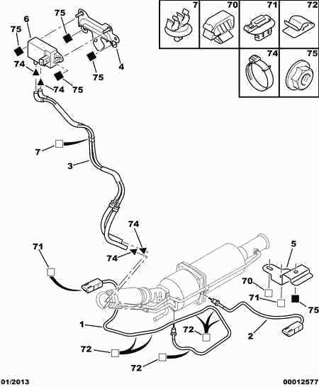 CITROËN 1618 09 - Датчик, давление выхлопных газов parts5.com