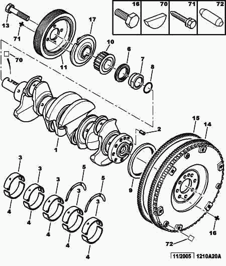 PEUGEOT 0515.N7 - Шкив коленчатого вала parts5.com