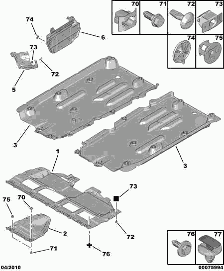 CITROËN 7481 GP - Зажим, молдинг / защитная накладка parts5.com