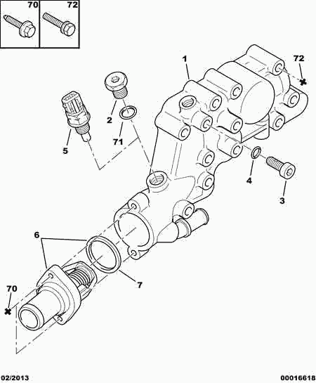 CITROËN 1336 Q1 - Термостат, охлаждающая жидкость parts5.com