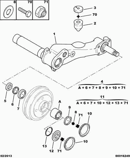 CITROËN/PEUGEOT 3738 06 - Балка моста, рама parts5.com