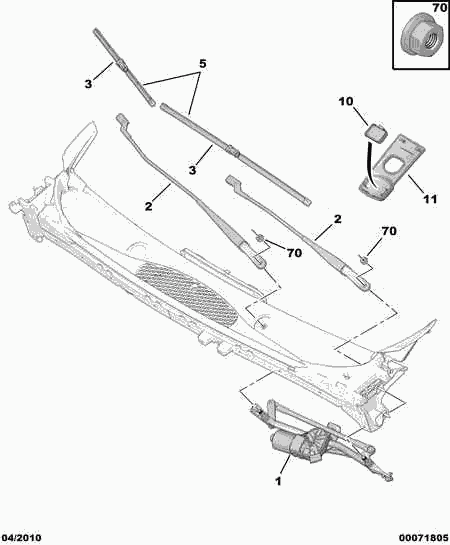 PEUGEOT 6423 45 - Wiper Blade parts5.com