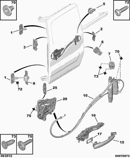 CITROËN 9101 HK - Ручка двери parts5.com