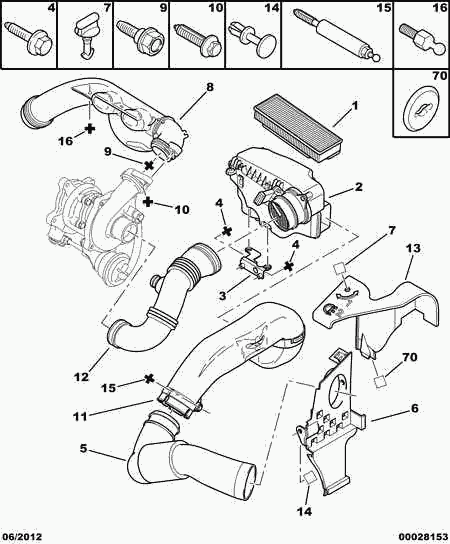 CITROËN 1444 X5 - Воздушный фильтр parts5.com