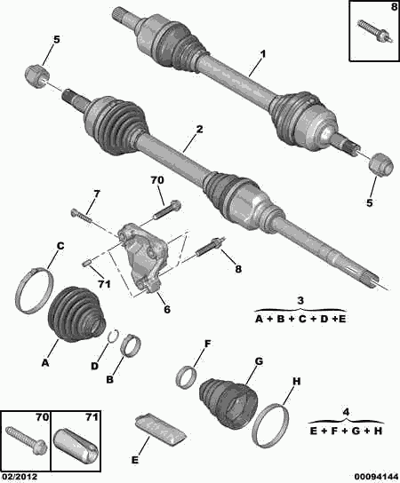 CITROËN 3272 EX - Приводной вал parts5.com