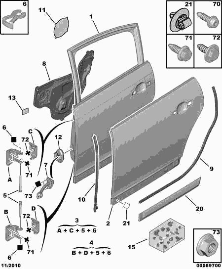 CITROËN 9181 H7 - Фиксатор двери parts5.com